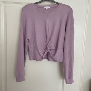 Beyond Yoga Lilac Twist Front Sweatshirt